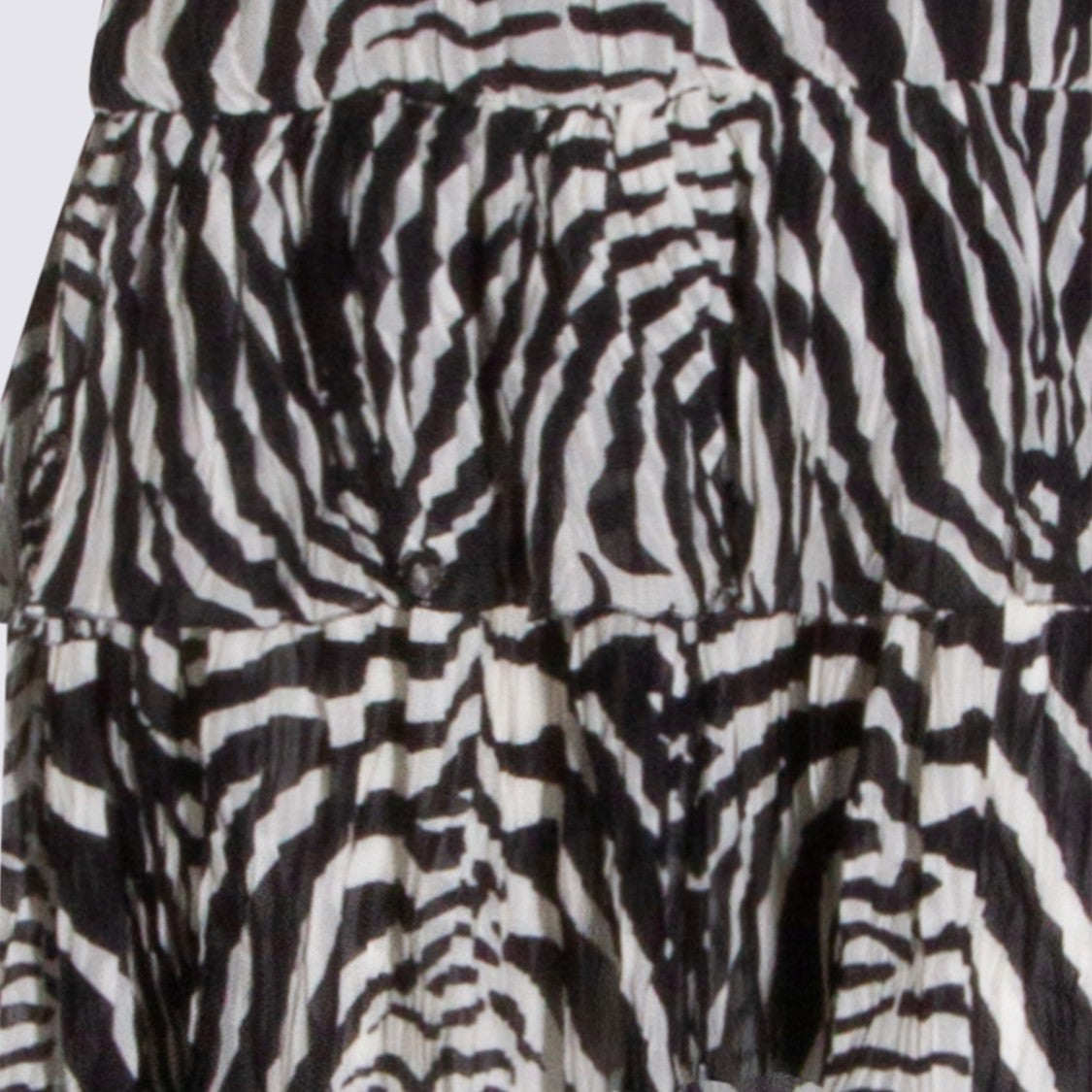 Blumarine Zebra-Patterned Maxi Dress With Peplum Detail