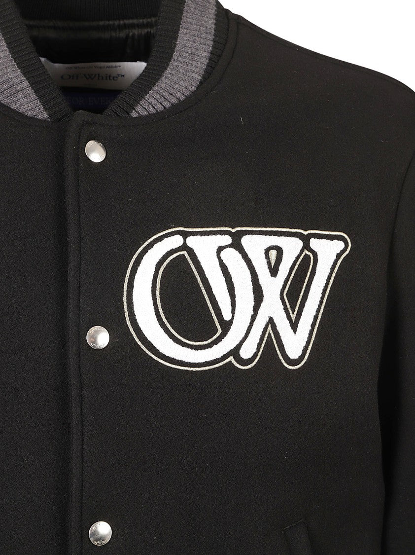 Off-White Varsity-Style Coat With Logo And Embroidery