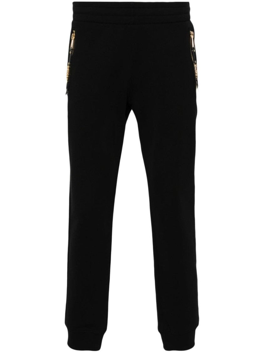 Moschino Black Cotton Jersey Trousers