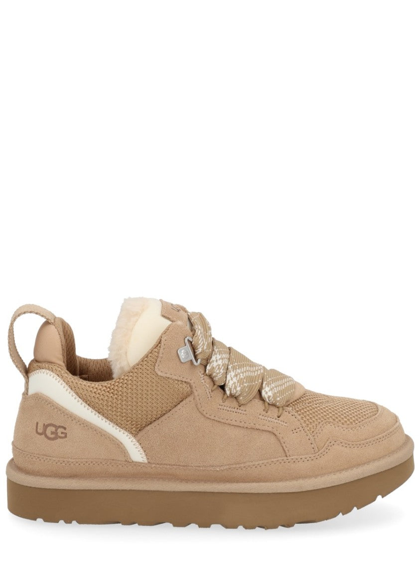 Ugg Lowmel Warm Beige Low-Top Padded Collar Sneakers