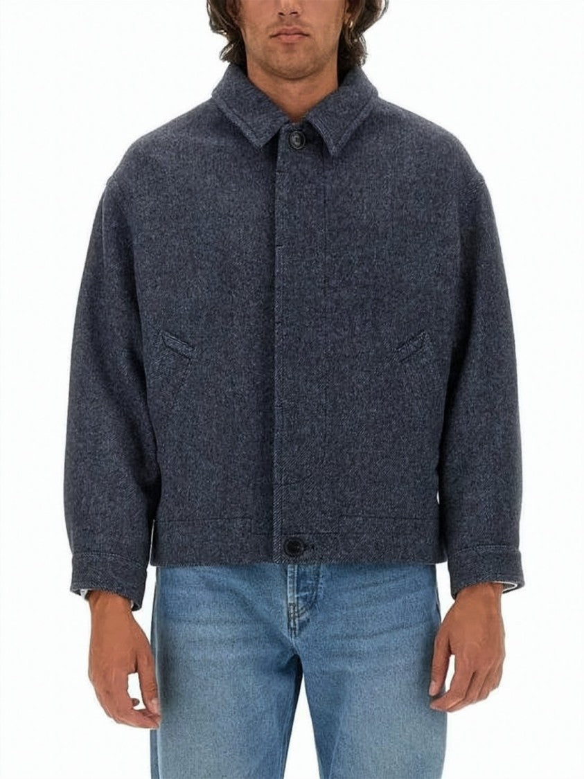 Isabel Marant Boxy Cropped Jacket With Structured Collar