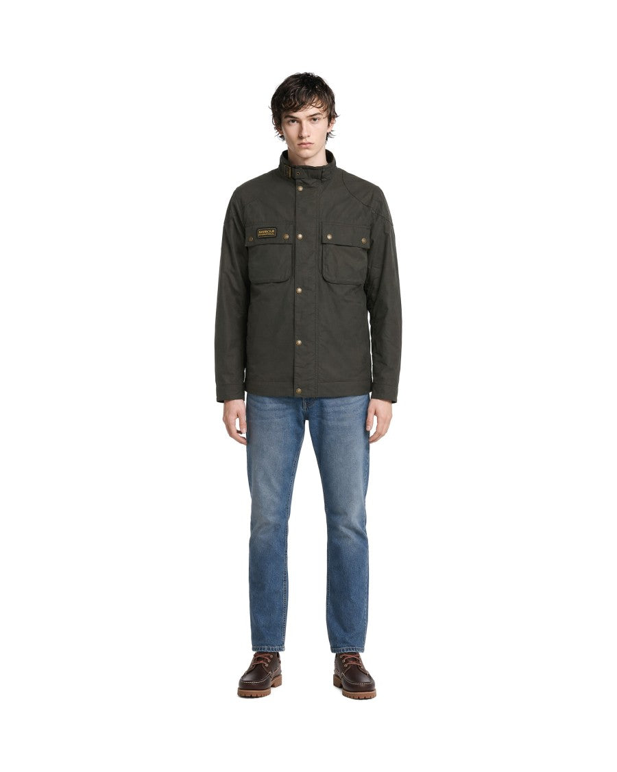Barbour Biker Style Waxed Cotton Jacket