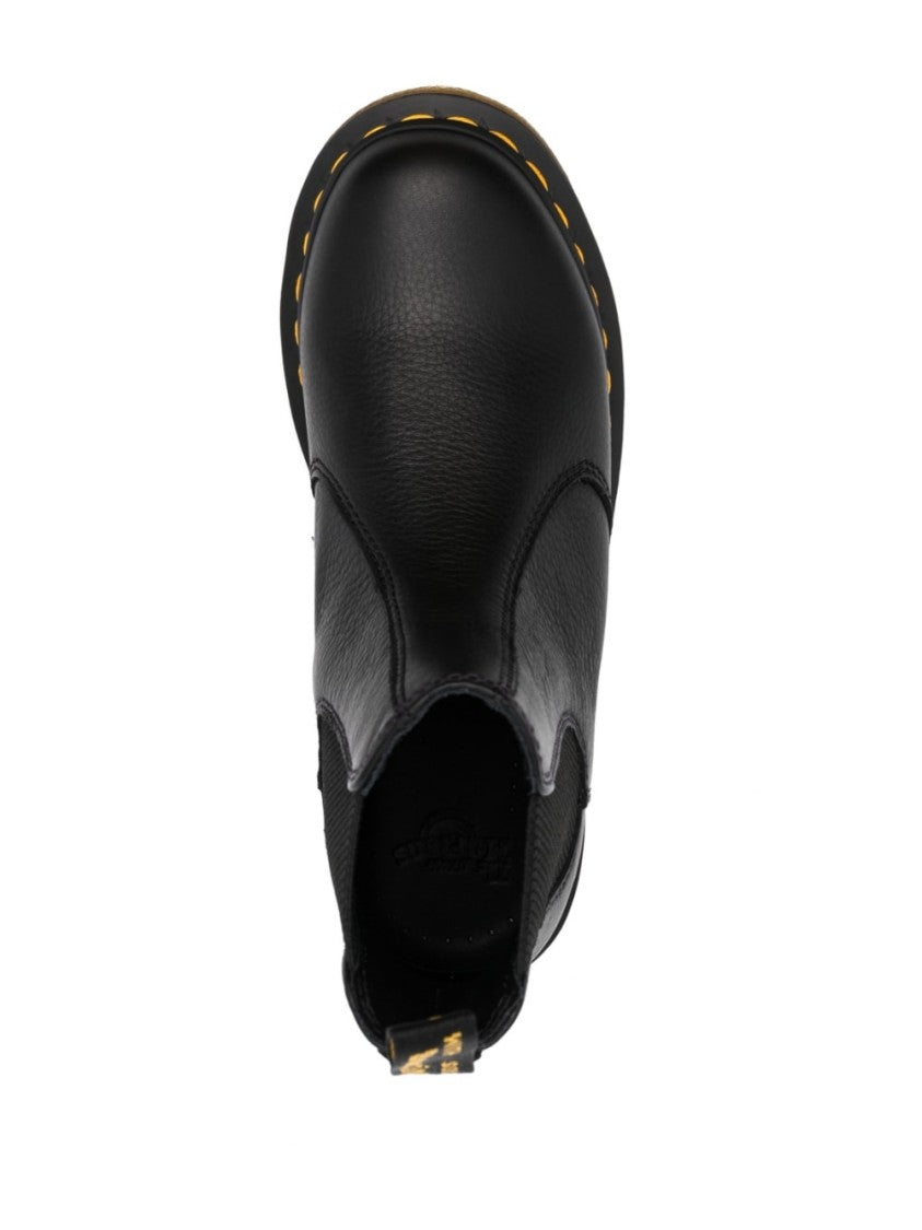 Dr. Martens Smooth Leather Ankle Boot With Elastic Side Panels