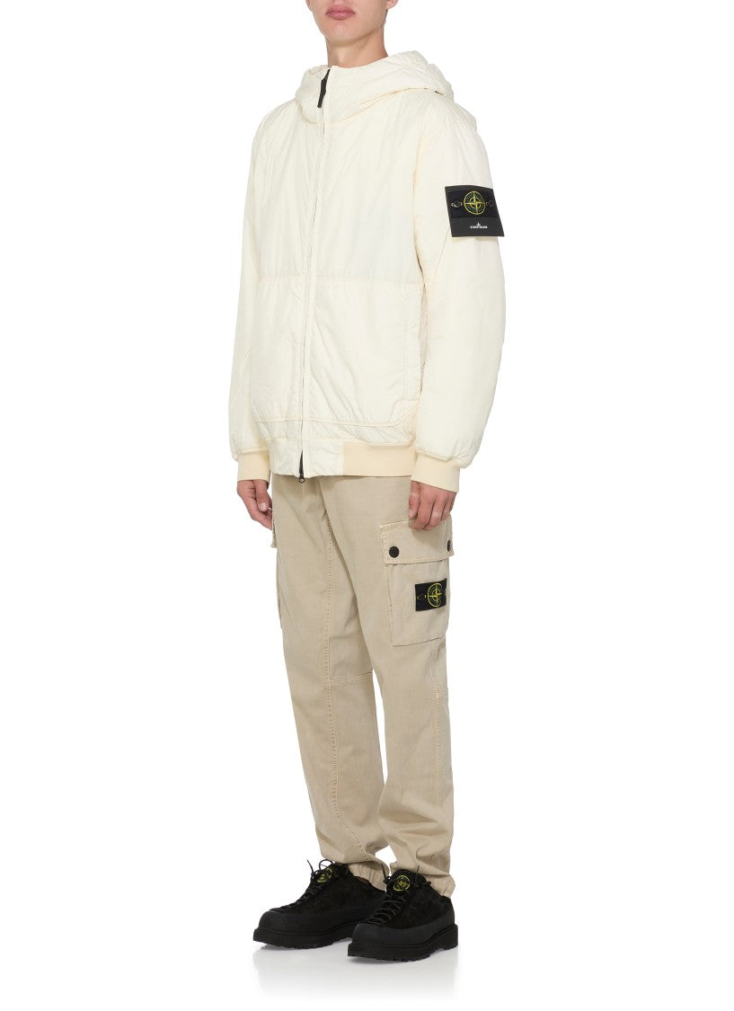 Stone Island Ivory Hooded Jacket