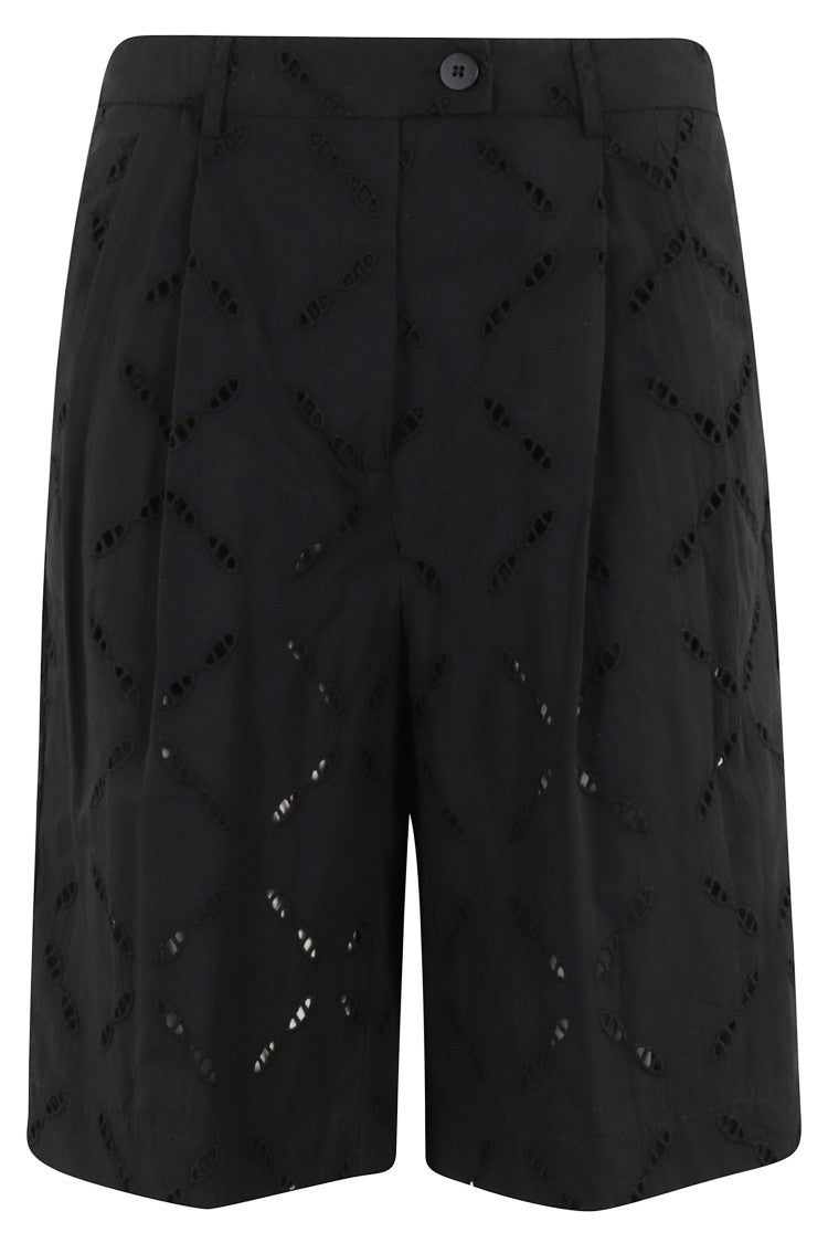 Semi Couture Bermuda Shorts With Sangallo Pattern