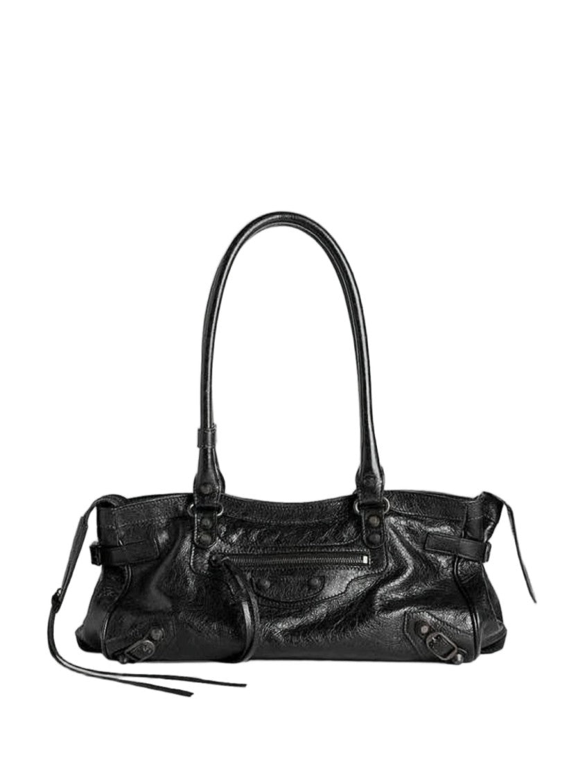 Balenciaga Textured Lambskin Leather Tote Bag