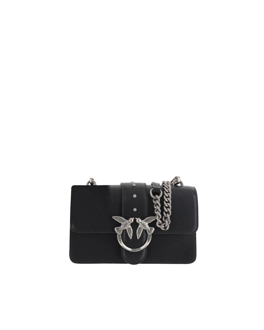 Pinko Black/Old Silver Mini Love Bag Shoulder Bag