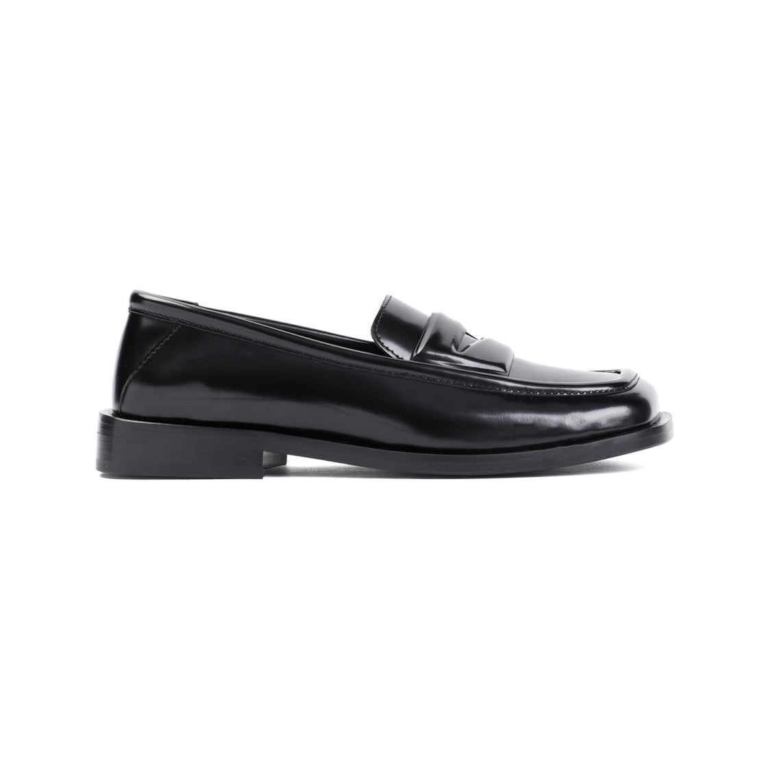 The Attico Amanda Black Leather Loafers