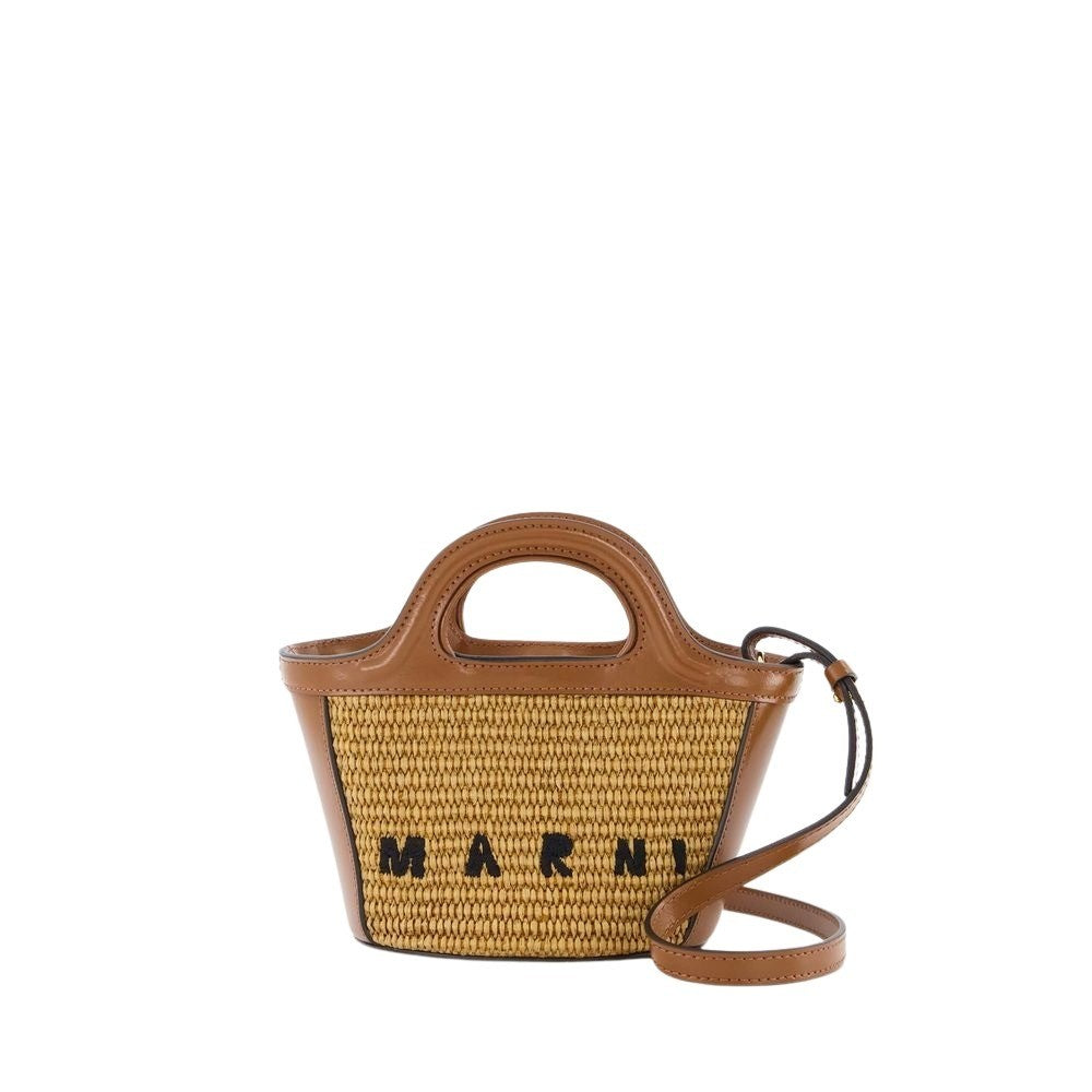 Marni Tropicalia Micro Shopper Bag - Raw Sienna - Leather