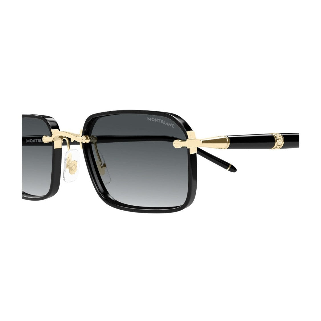 Montblanc Gold Linea Meisterstück Rimless Rectangular Sunglasses