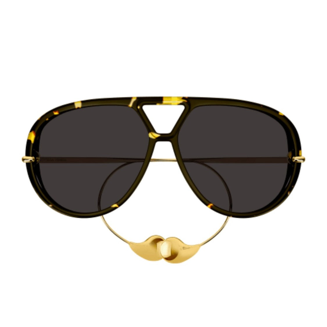 Bottega Veneta Havana Unapologetic Acetate Pilot Sunglasses