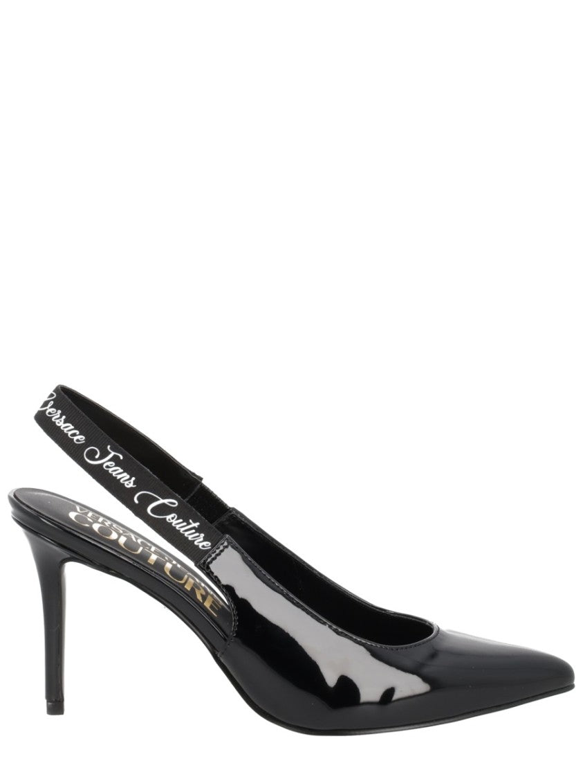 Versace Jeans Couture Pointed Toe Pumps With Slingback Strap