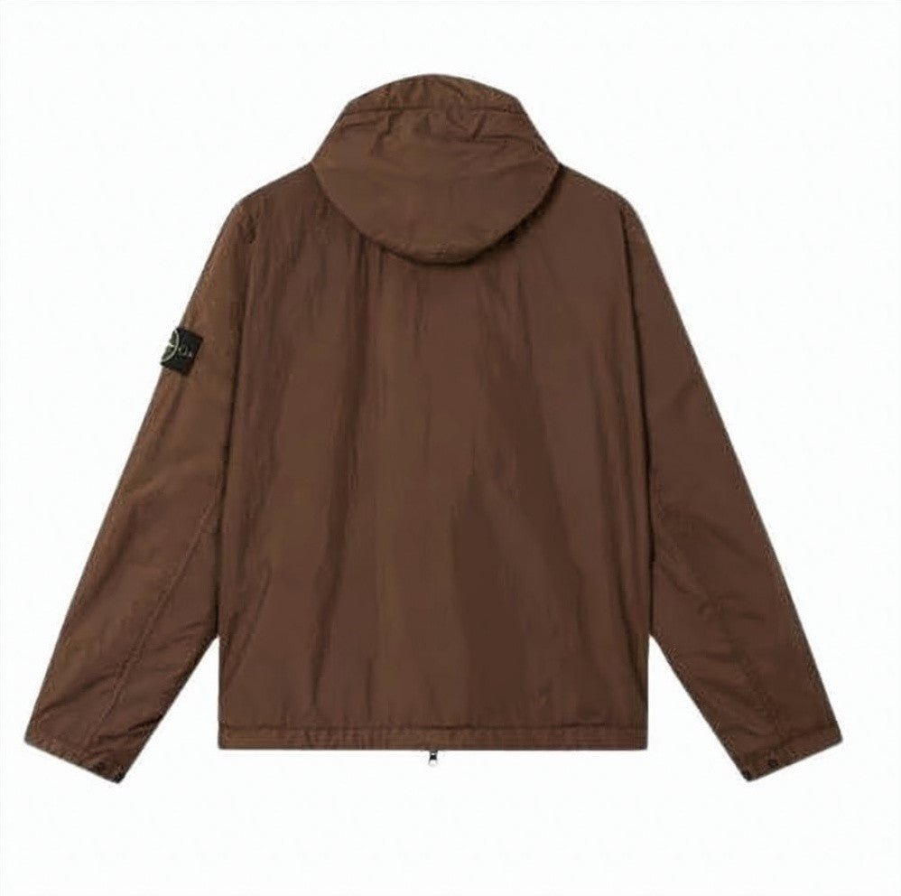 Stone Island Crinkled Nylon Wind Resistance Hooded Jacket
