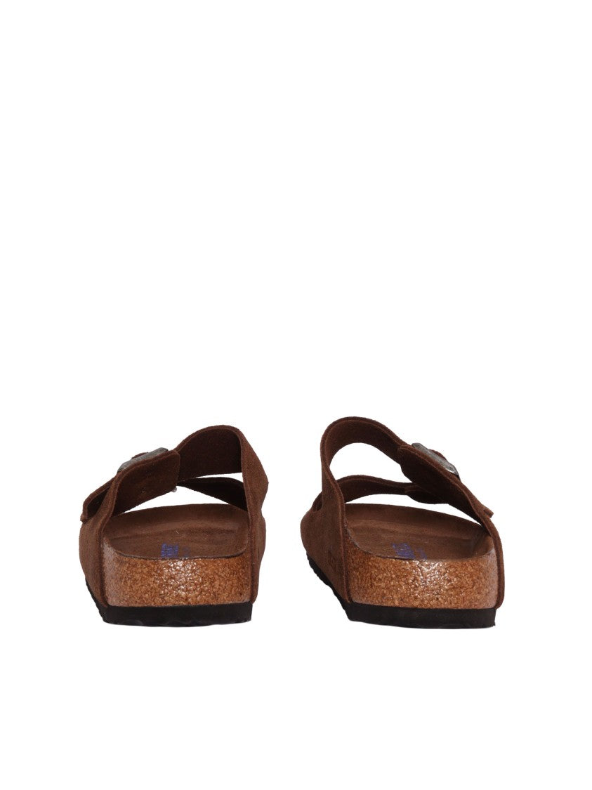 Birkenstock Carafe Arizona Suede Leather Slide Sandal