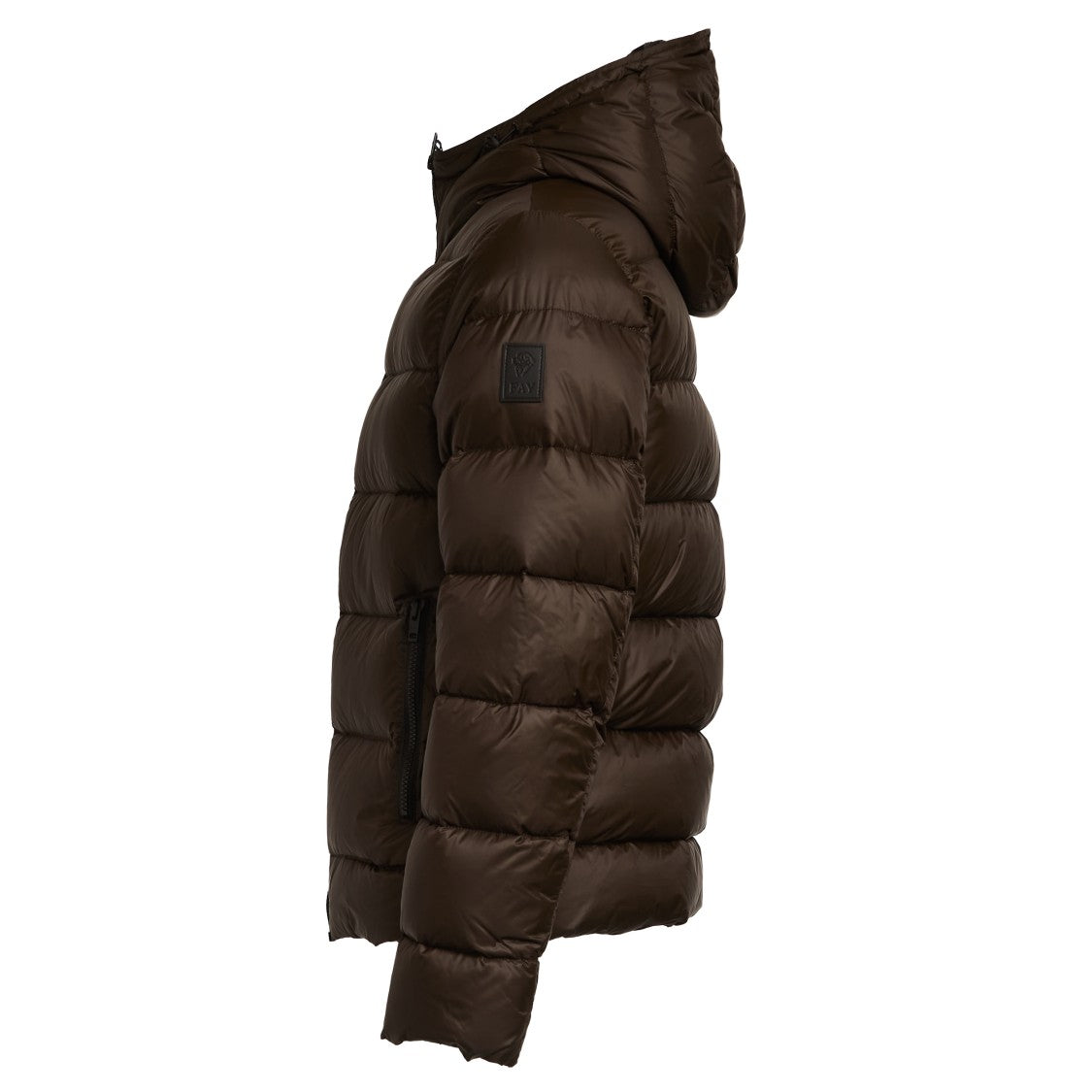 Fay Short Down Jacket With Enveloping Hood And Double Front Design