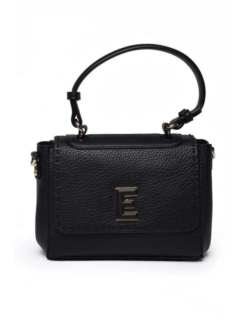 Ermanno Firenze Ermanno Firenze Flap Eba Handbag With Metallic Emblem And Structured Design