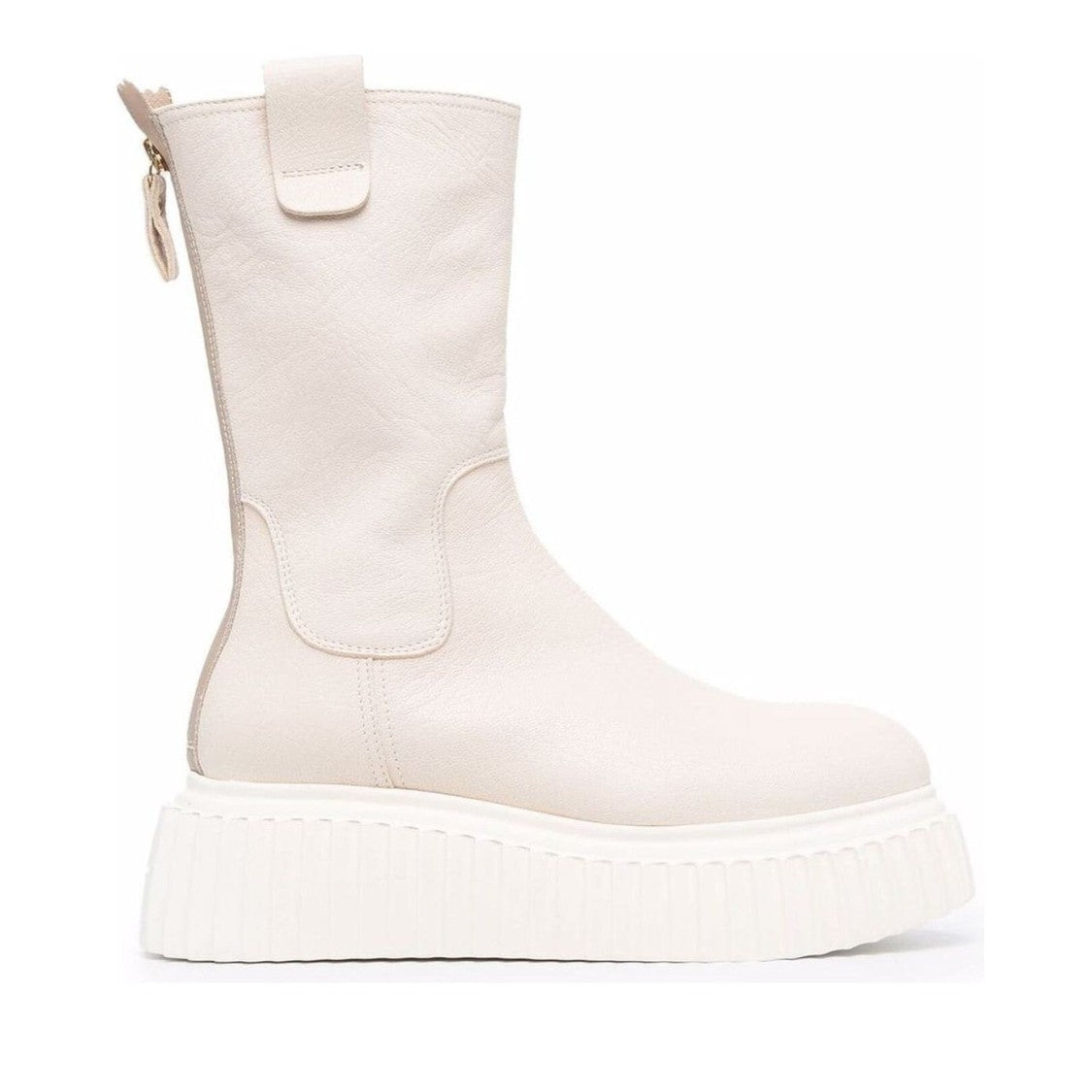 Agl Beige Milagros Plastic Ridged Platform Boots