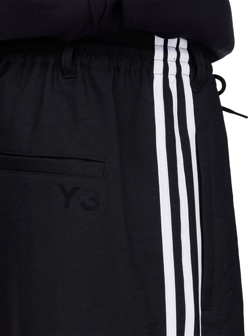 Y-3 Wide-Leg Trousers With Triple Stripe Detail