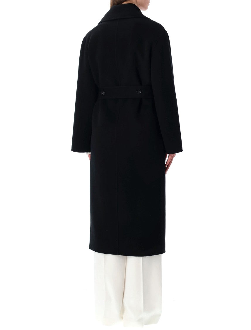 Alberta Ferretti Tailored Long Coat With Wide Lapels