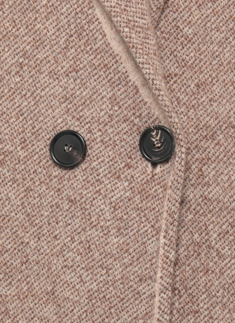 D. Exterior Brown Wool-Blend Coat