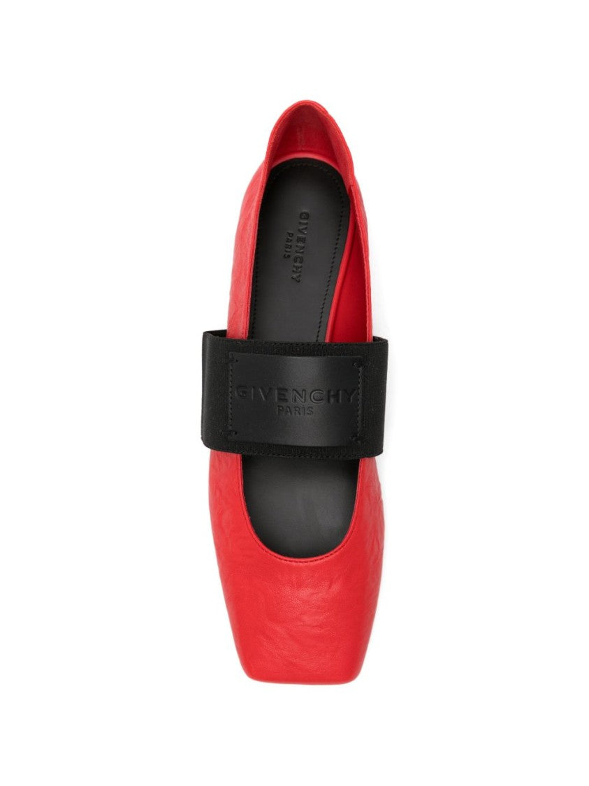 Givenchy Pointed Toe Flats With Red Upper