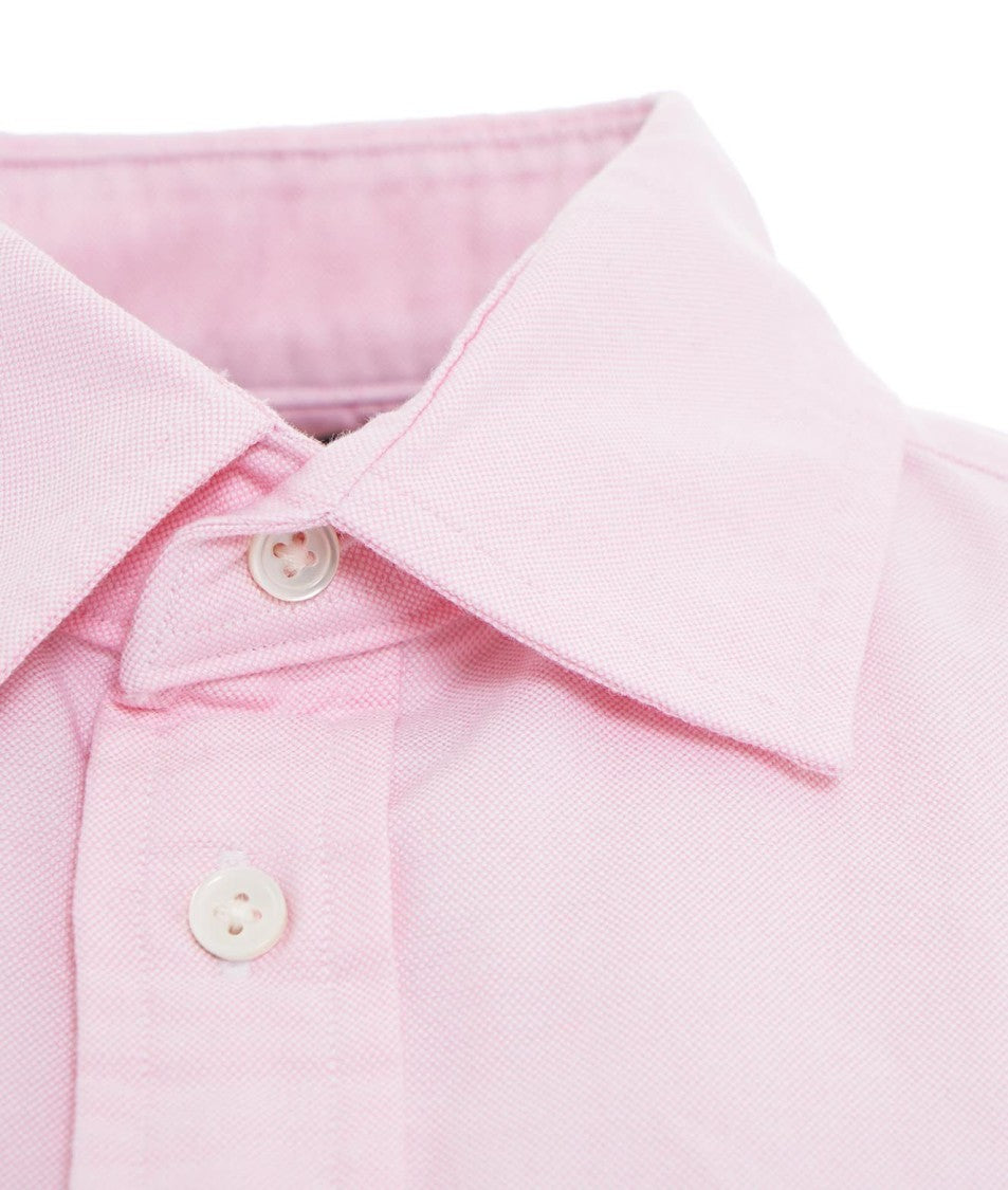 Polo Ralph Lauren Light Pink Button-Up Shirt With Subtle Embroidered Logo