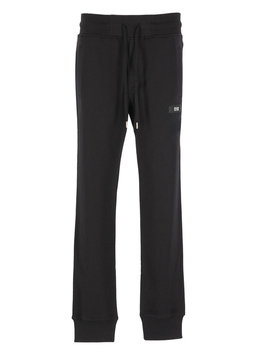 Versace Jeans Couture Black Cotton Drawstring Jogger Sweatpants