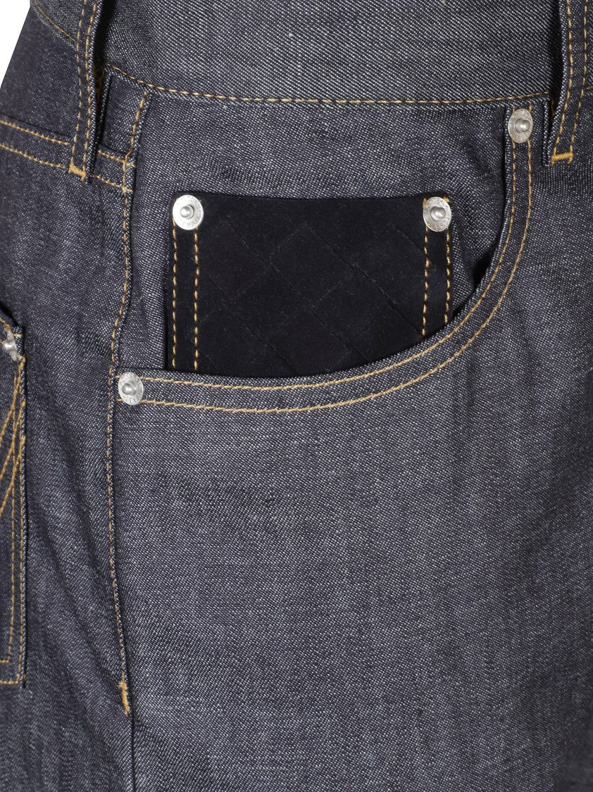 Bottega Veneta Straight-Leg Denim Trousers With Rolled Cuffs