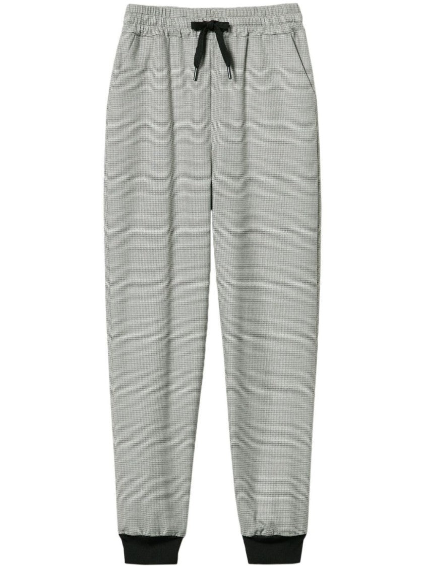 Twin-Set Tapered Houndstooth Joggers With Elastic Waistband