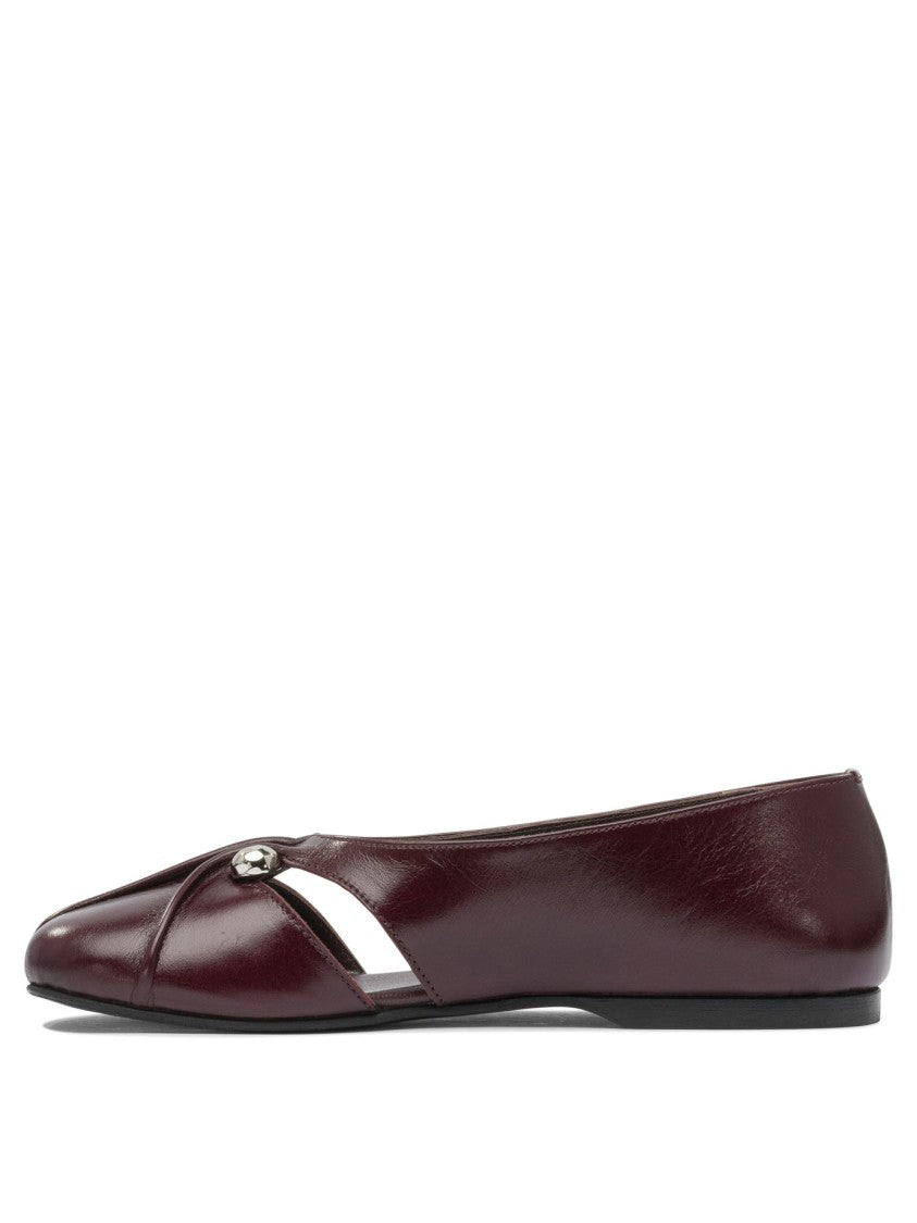 Alohas Ravena Rift Burgundy Leather Ballet Flats