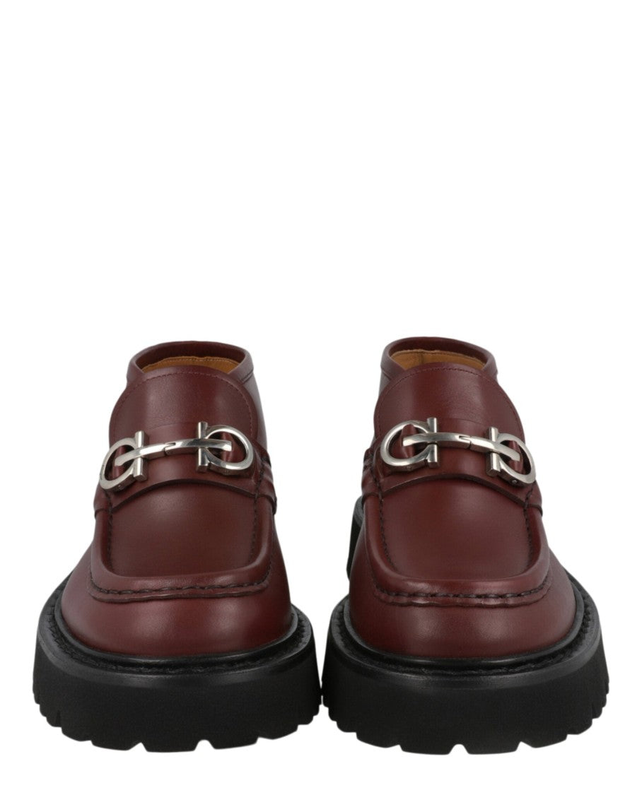 Ferragamo Gancini Ankle Boots With Block Heel And Rugged Sole