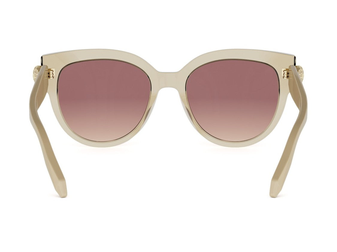 Bulgari Beige Bv40086i Translucent Bold Cat-Eye Sunglasses