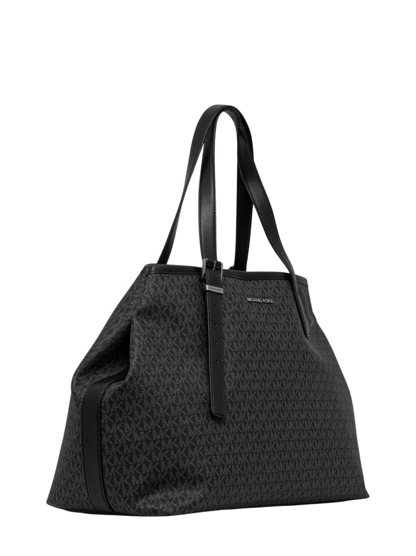 Michael Kors Monogram Leather Handle Tote Bag
