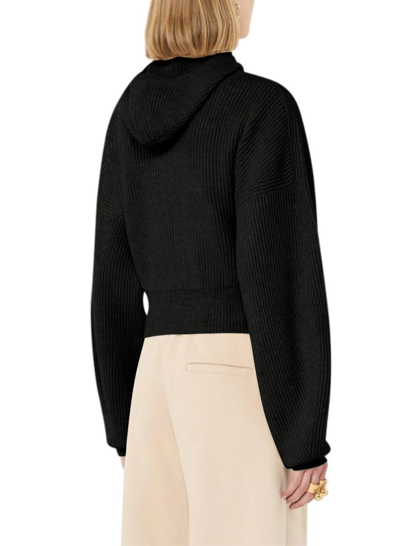 Sportmax Ribbed Hooded Zip-Up Cardigan