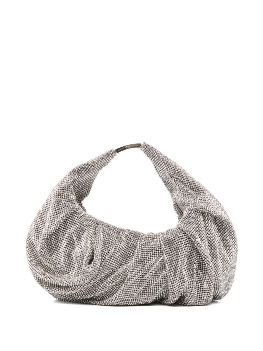 Benedetta Bruzziches Textured Metallic Mesh Shoulder Bag