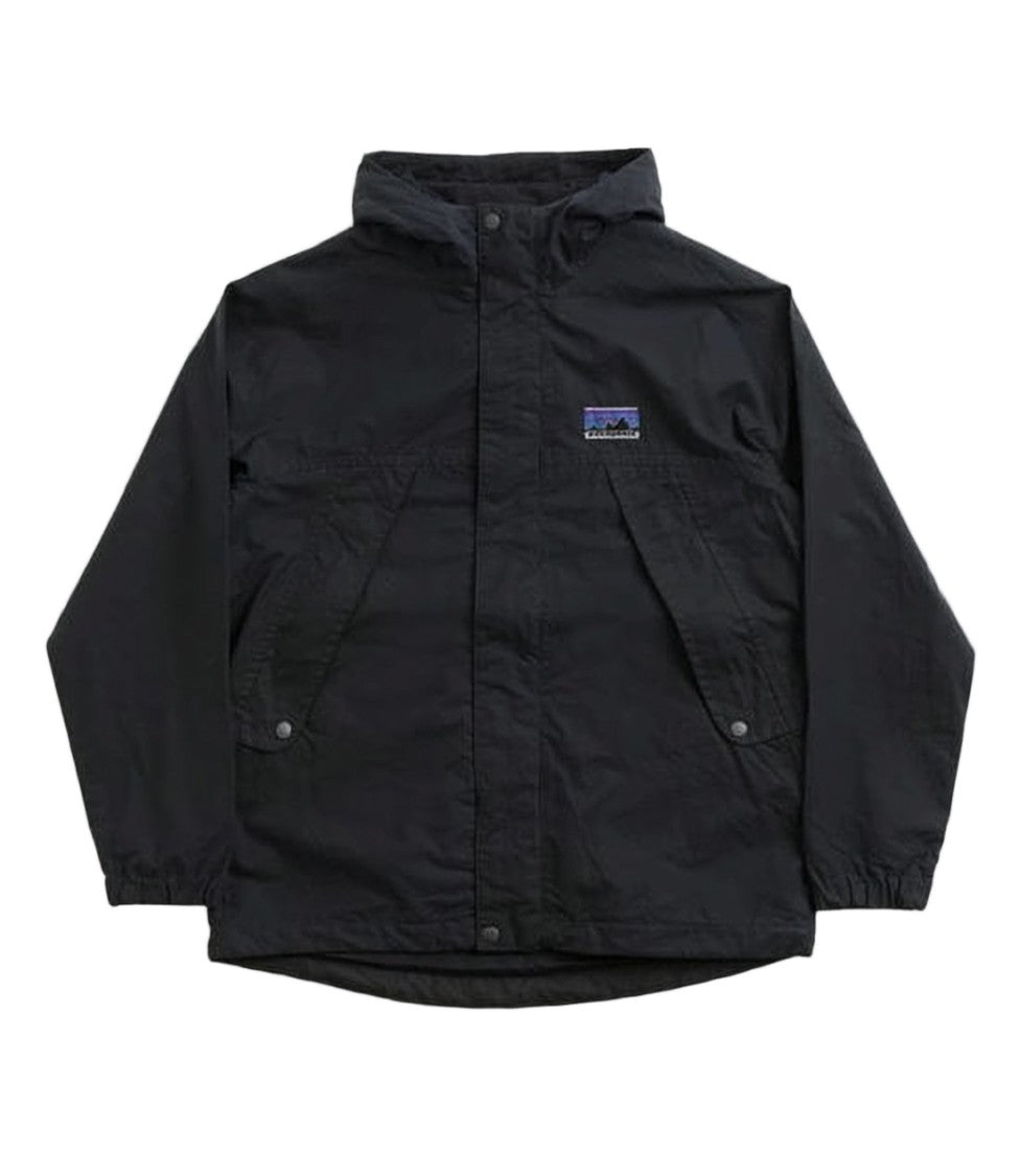 Patagonia Minimalist Black Jacket With Snap Button Closure