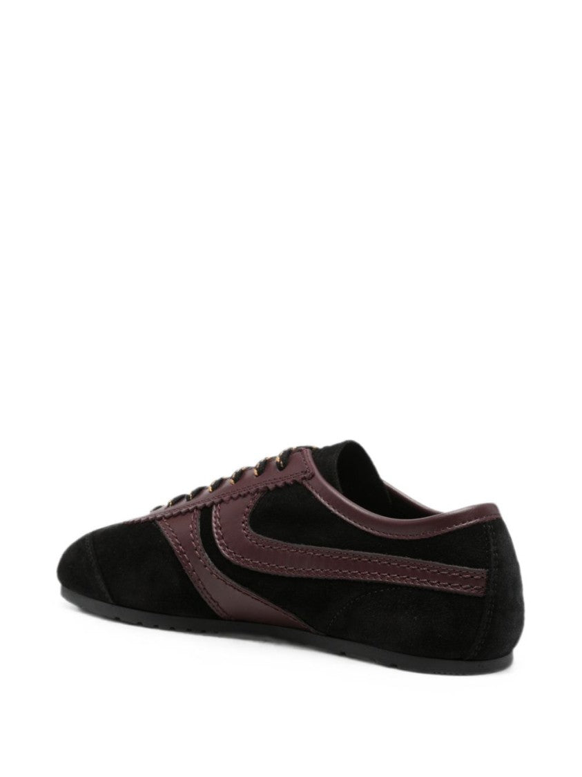 Dries Van Noten Black Low-Profile Calf Suede Shoes