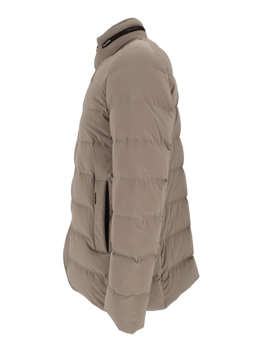 Moorer Nolde-Kn Nut Quilted Stand-Up Collar Down Jacket