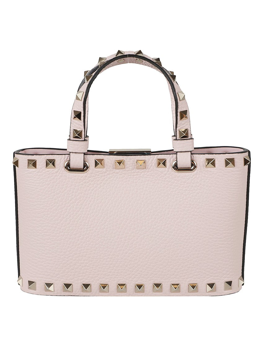 Valentino Garavani Structured Rectangular Handbag With Pyramid Studs