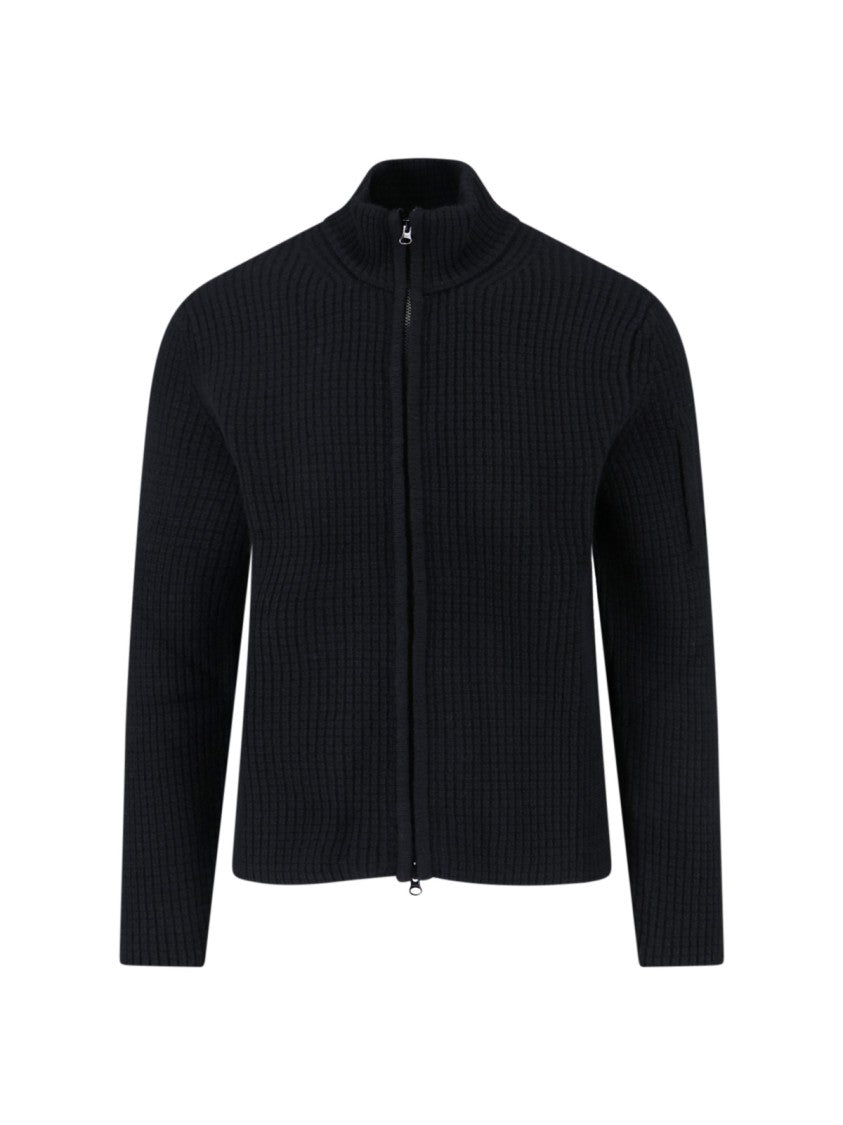 C.P. Company Logo Zip Sweater – Navy