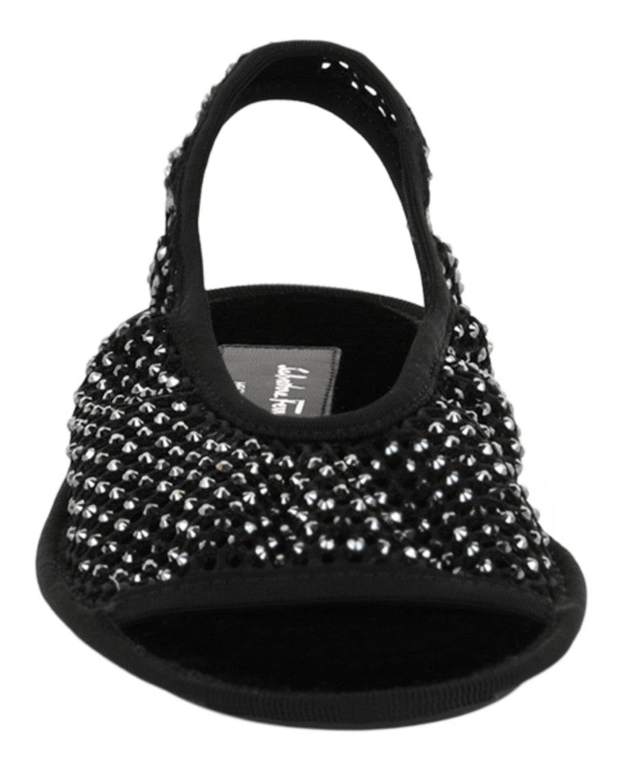 Ferragamo Anio Crystal Embellished Slingback Sandals