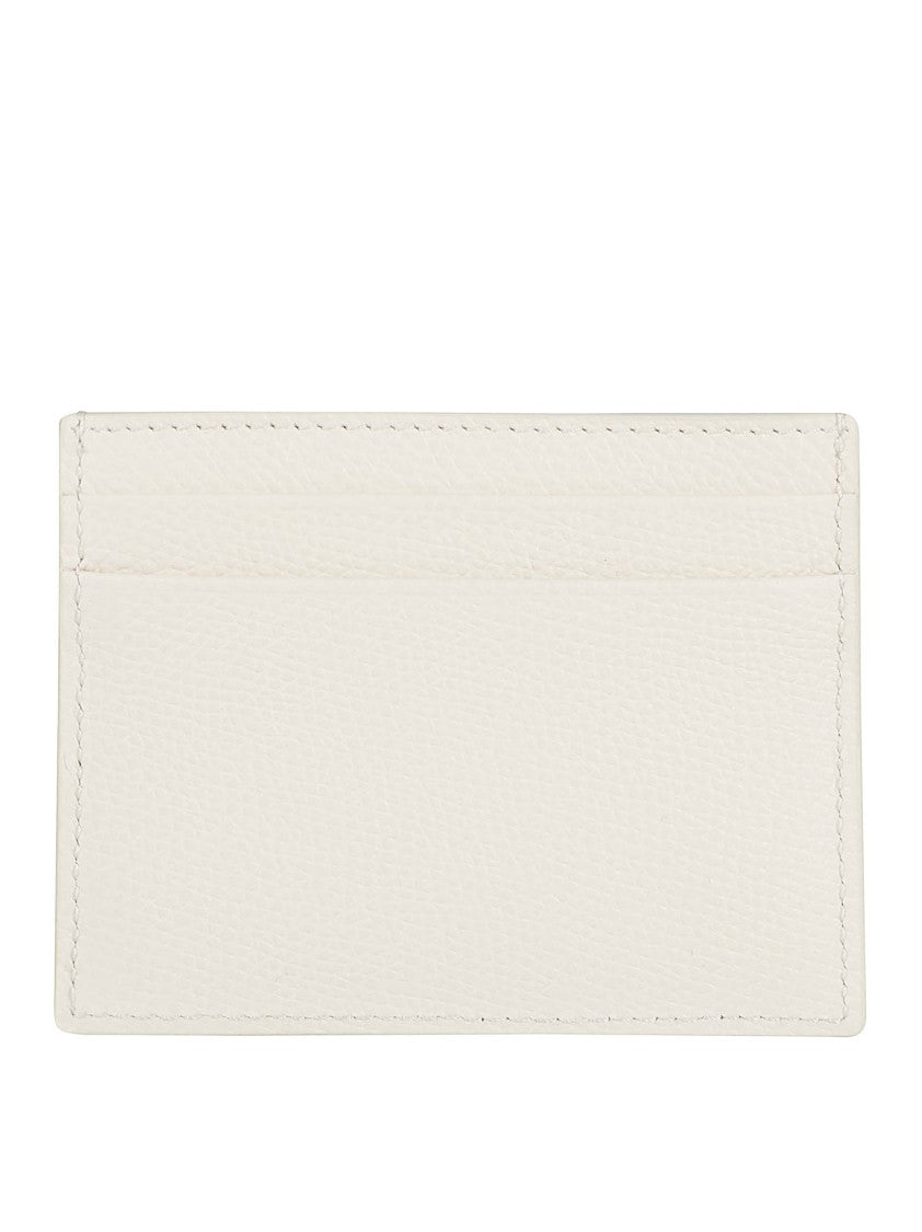 Valentino Garavani Textured White Wallet With Elegant Logo Detail