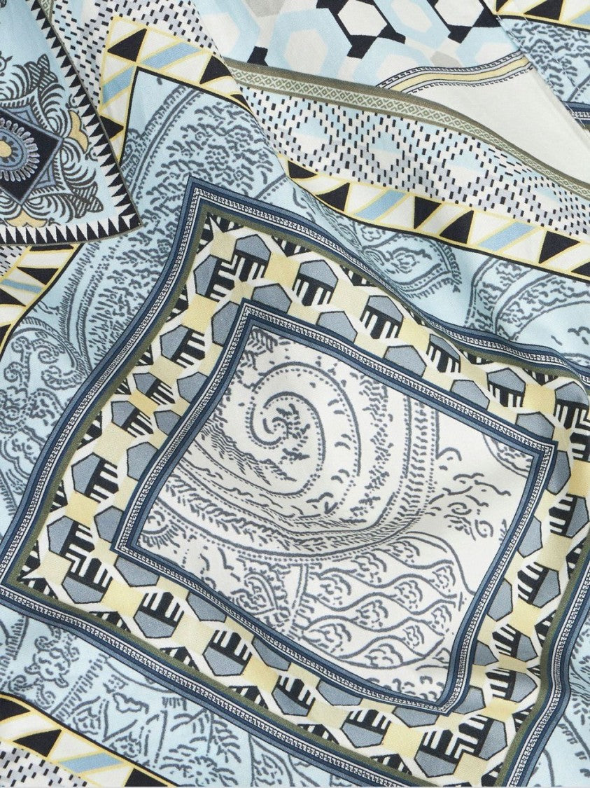 Etro Structured Cotton Geometric Print Mini Dress