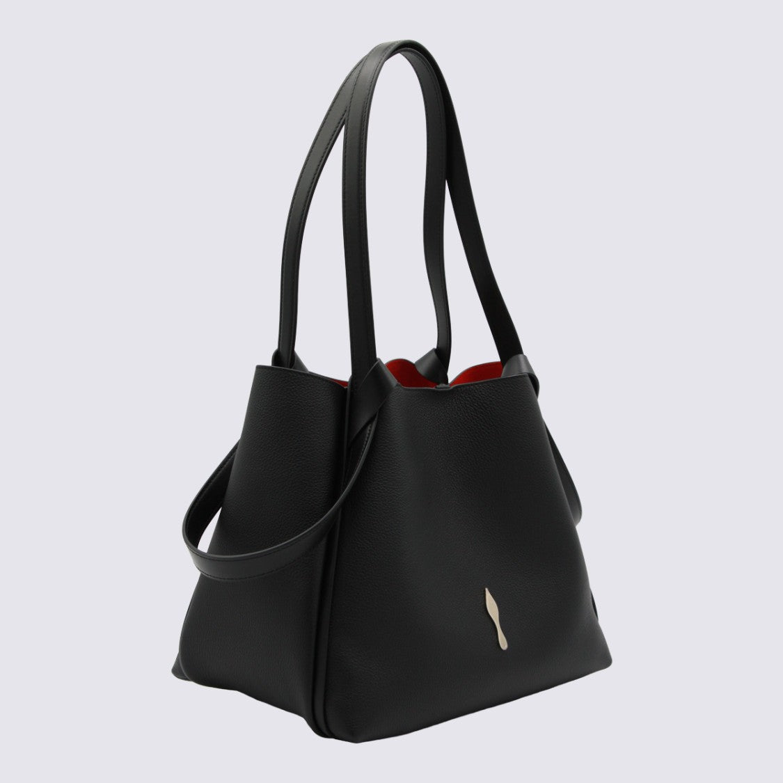 Christian Louboutin Structured Black Tote Bag With Contrasting Interior