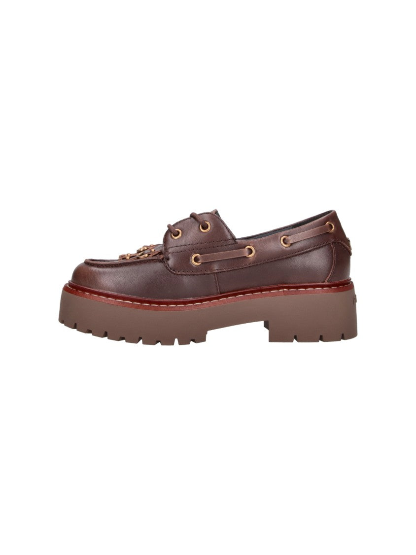 Pinko Brown Margaret 01 Platform Calfskin Shoes