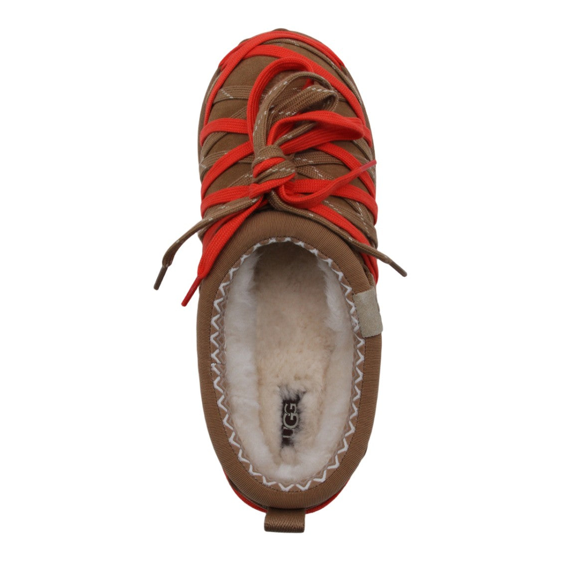 Ugg Brown Flat Shoes With Crisscrossing Straps