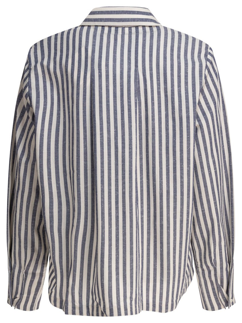 Ines De La Fressange Vertical Stripe Cotton Shirt