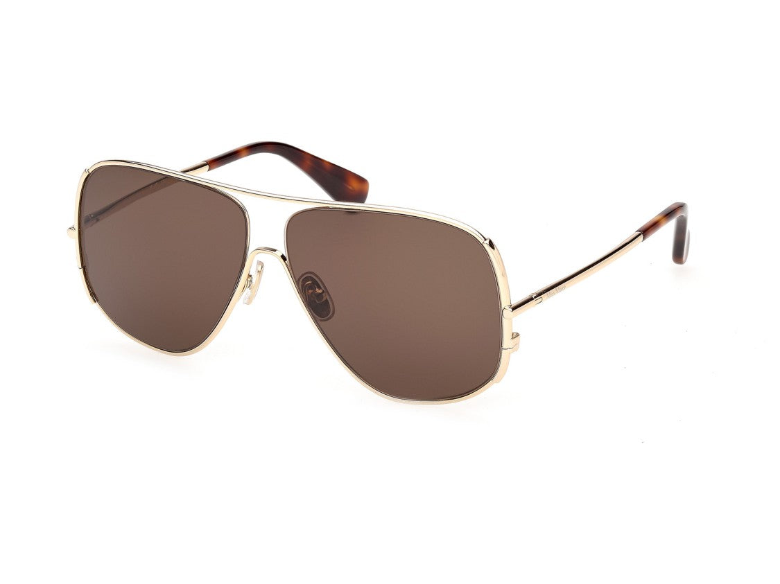Max Mara Gold Mm0190 Aviator Metal Sunglasses
