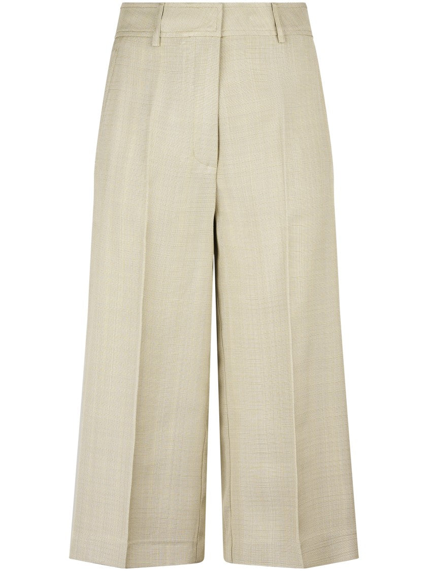 Forte Forte Cropped Pants With Relaxed Wide-Leg Silhouette