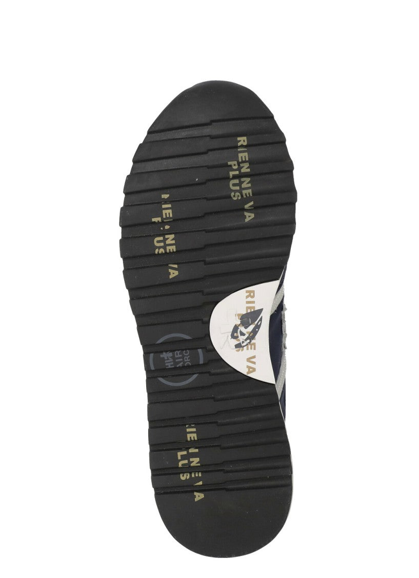 Premiata Blue Lander 7204 Suede-Blend Sneakers